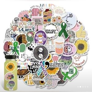 50 count mental health matters stickers